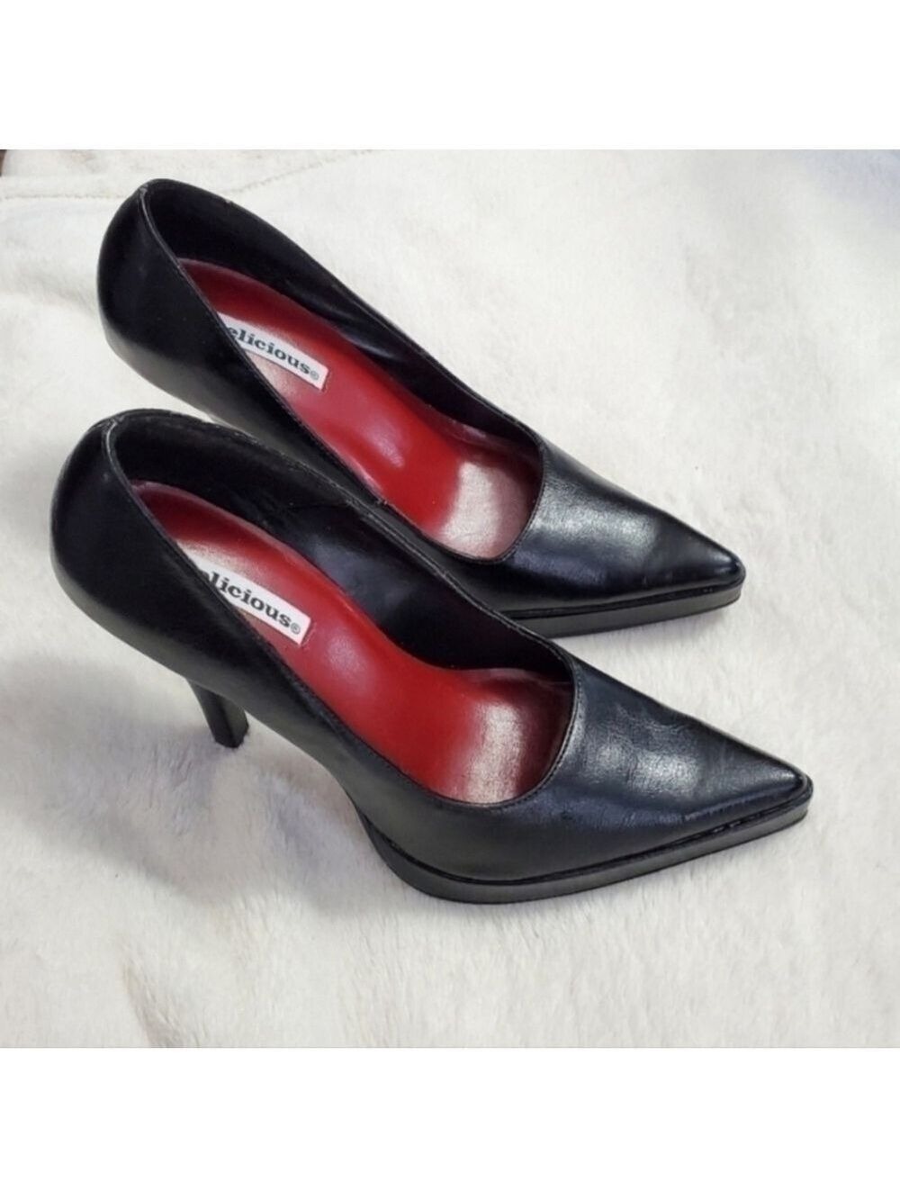 Black Leather Mary Jane Stilettos Size 5.5 or 6
